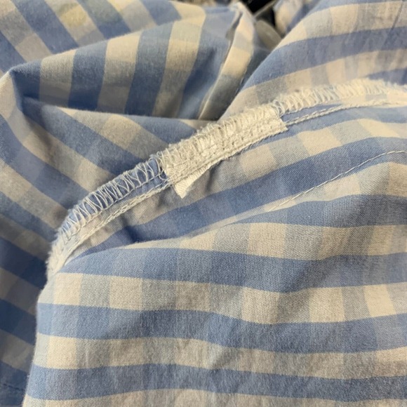 BASIC EDITIONS Shirt Womens 2X Button Up Blouse Top Plaid Long Sleeve Blue* - Picture 16 of 16